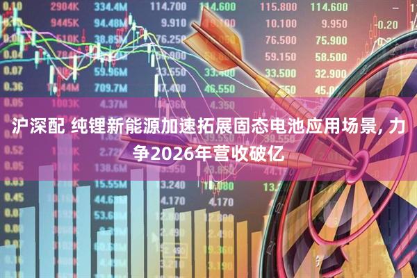 沪深配 纯锂新能源加速拓展固态电池应用场景, 力争2026年营收破亿